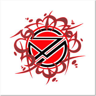 Sinister Motives tribal red logo Posters and Art